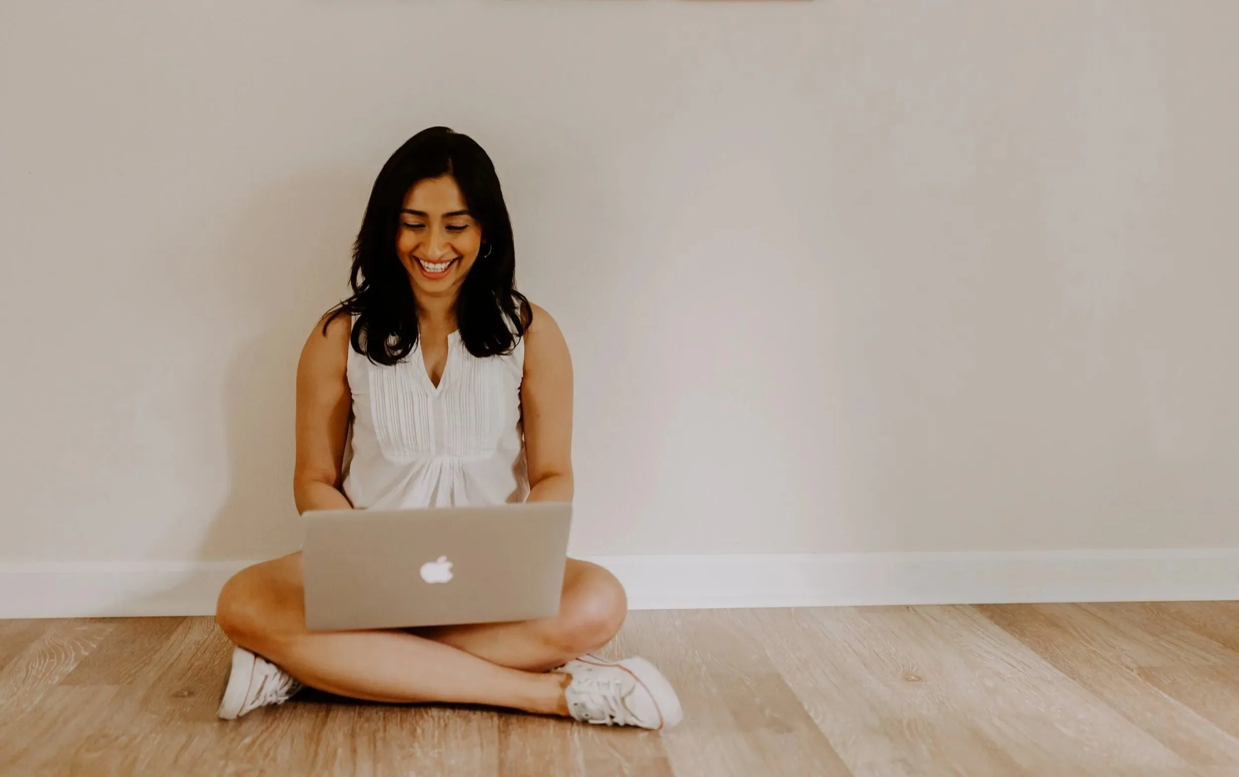 Arundhati (“Aru”), founder of Aham Yoga, smiling.